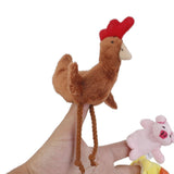 Set of 5pcs Finger Puppets- the Little Red Hen