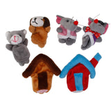 Maxbell Set of 6pcs Finger Puppets - the Country Mouse and the City Mouse