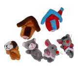 Maxbell Set of 6pcs Finger Puppets - the Country Mouse and the City Mouse