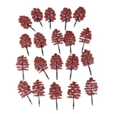 Maxbell 20PCS Model Trees Layout Street Train Railway Park Landscape 1:100 Red
