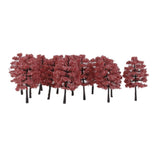 Maxbell 20PCS Model Trees Layout Street Train Railway Park Landscape 1:100 Red