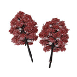 Maxbell 20PCS Model Trees Layout Street Train Railway Park Landscape 1:100 Red