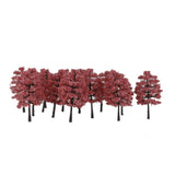 Maxbell 20PCS Model Trees Layout Street Train Railway Park Landscape 1:100 Red