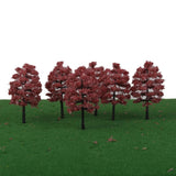 Maxbell 20PCS Model Trees Layout Street Train Railway Park Landscape 1:100 Red
