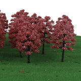 Maxbell 20PCS Model Trees Layout Street Train Railway Park Landscape 1:100 Red