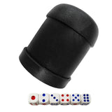 Maxbell 1pc Black Plastic Dice Cup with 6pcs Dice