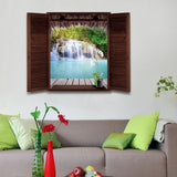 Maxbell 3D Waterfall Wall Decal Stickers Home Room Decor