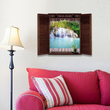 Maxbell 3D Waterfall Wall Decal Stickers Home Room Decor