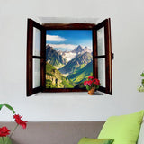 Maxbell 3D Snow Mountain Scene Wall Decal Stickers Home Room Decor