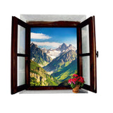 Maxbell 3D Snow Mountain Scene Wall Decal Stickers Home Room Decor