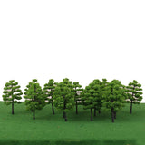 Maxbell 20pcs Green Model Trees 1:100 9cm B90 9cm Green