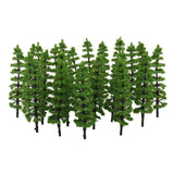 Maxbell 20pcs Green Model Trees 1:100 9cm TC90