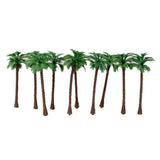 Maxbell 10pcs Model Coconut Palm Trees 1/100 11cm