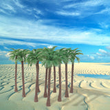 Maxbell 10pcs Model Coconut Palm Trees 1/100 11cm
