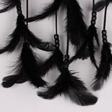 Maxbell Handmade Black Feather with Beads Dream Catcher Wall Hanging Decoration