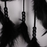 Maxbell Handmade Black Feather with Beads Dream Catcher Wall Hanging Decoration