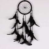 Maxbell Handmade Black Feather with Beads Dream Catcher Wall Hanging Decoration
