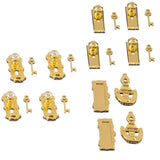 Maxbell 8 Set Dolls House Miniature Door Lock w.Keys & Knocker Mail Slot Letter Box