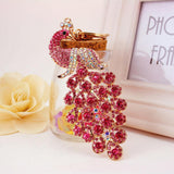 Maxbell Crystal Peacock Charm Keyring #4