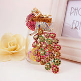 Maxbell Crystal Peacock Charm Keyring #2