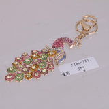 Maxbell Crystal Peacock Charm Keyring #2