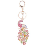 Maxbell Crystal Peacock Charm Keyring #2