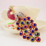 Maxbell Crystal Peacock Charm Keyring #1