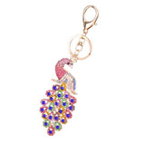 Maxbell Crystal Peacock Charm Keyring #1