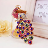 Maxbell Crystal Peacock Charm Keyring #1