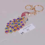 Maxbell Crystal Peacock Charm Keyring #1