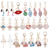 Maxbell Crystal Elephant Charm Keyring - Blue