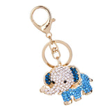 Maxbell Crystal Elephant Charm Keyring - Blue