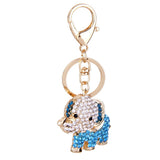 Maxbell Crystal Elephant Charm Keyring - Blue