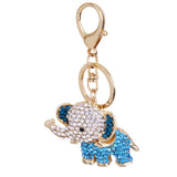 Maxbell Crystal Elephant Charm Keyring - Blue
