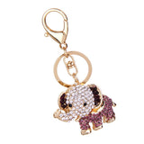 Maxbell Crystal Elephant Charm Keyring - Purple
