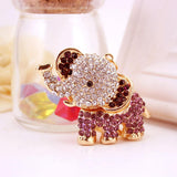 Maxbell Crystal Elephant Charm Keyring - Purple
