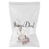 Maxbell Crystal Elephant Charm Keyring - Purple