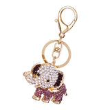 Maxbell Crystal Elephant Charm Keyring - Purple