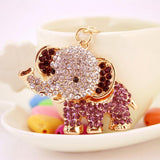 Maxbell Crystal Elephant Charm Keyring - Purple