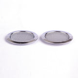 Maxbell 2psc Chrome Plated Screened Sound Hole Inserts for Dobro Resonator Guitar