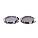 Maxbell 2psc Chrome Plated Screened Sound Hole Inserts for Dobro Resonator Guitar
