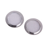 Maxbell 2psc Chrome Plated Screened Sound Hole Inserts for Dobro Resonator Guitar