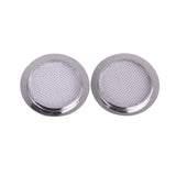 Maxbell 2psc Chrome Plated Screened Sound Hole Inserts for Dobro Resonator Guitar