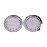 Maxbell 2psc Chrome Plated Screened Sound Hole Inserts for Dobro Resonator Guitar