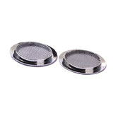 Maxbell 2psc Chrome Plated Screened Sound Hole Inserts for Dobro Resonator Guitar