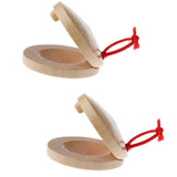 Maxbell Maxbell A Pair Wooden Castanets Wood Percussion Flamenco Musical Instrument