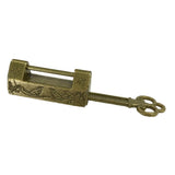 Maxbell Retro Chinese Old Style Carved Bird/Password Padlock Lock with Key for Case
