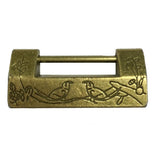 Maxbell Retro Chinese Old Style Carved Bird/Password Padlock Lock with Key for Case
