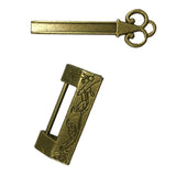 Maxbell Retro Chinese Old Style Carved Bird/Password Padlock Lock with Key for Case