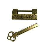 Maxbell Retro Chinese Old Style Carved Bird/Password Padlock Lock with Key for Case